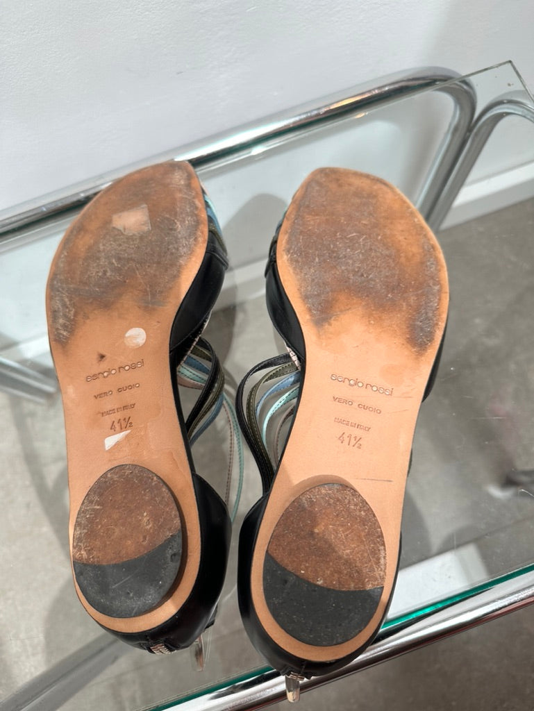 Sergio Rossi sandalen blauw maat 41,5