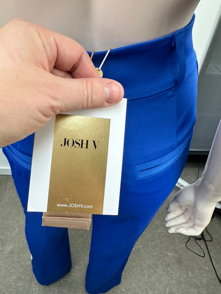 Josh V blauwe broek met wijde pijp maat XS