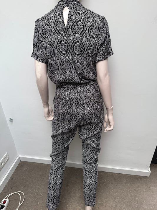 NED Jumpsuit maat M Donkerblauw; wit