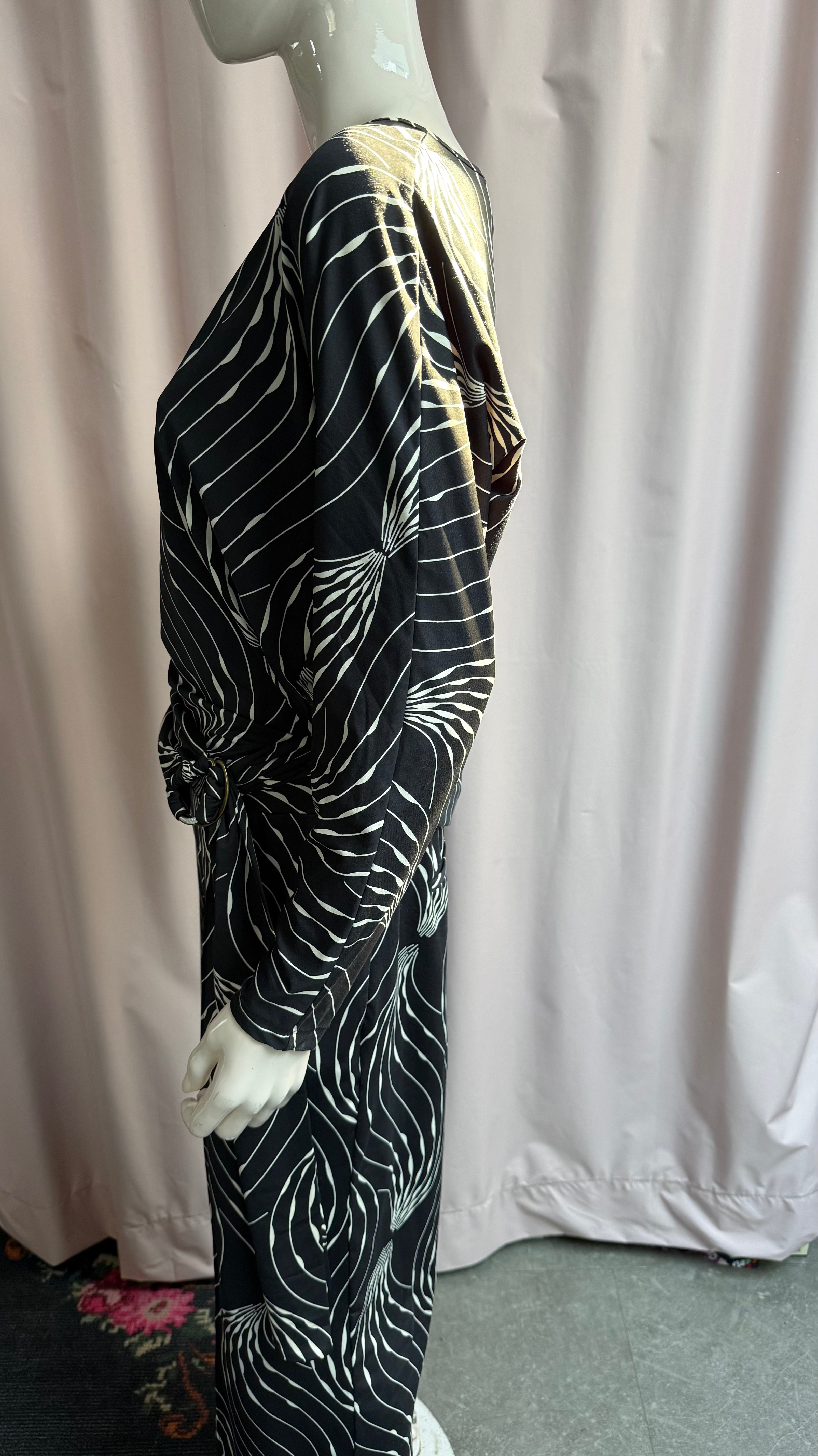 K-design Jumpsuit maat M Zwart en beige