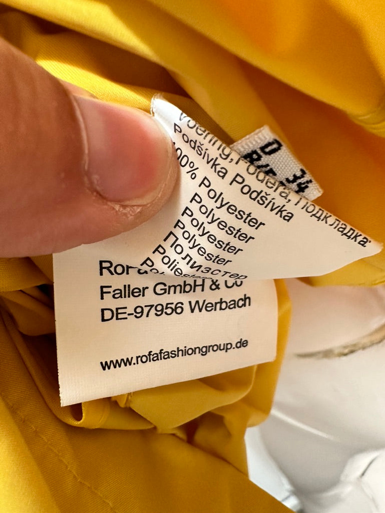 Rofa Fashion gele trenchcoat maat S