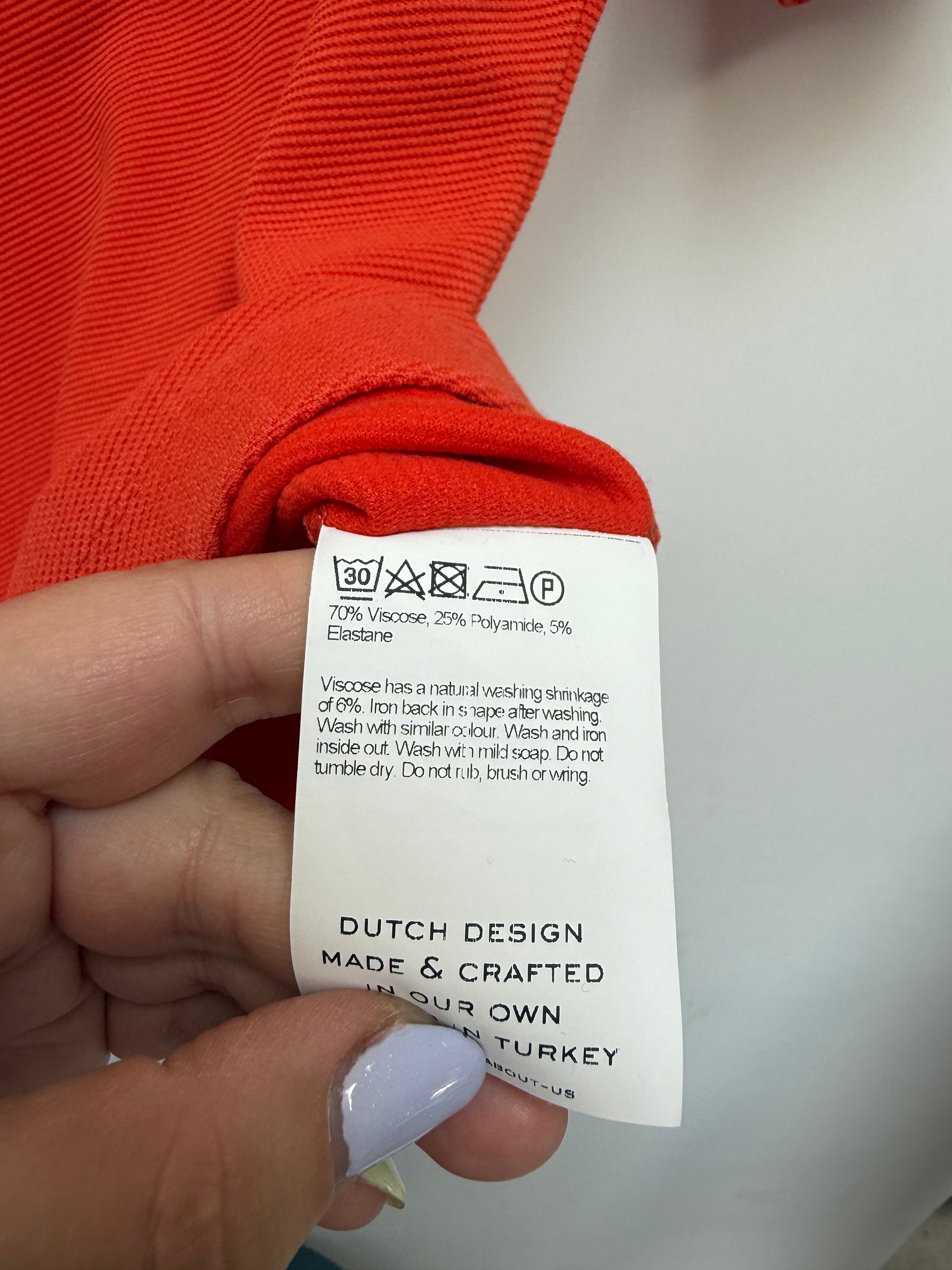 Vanilia oranje top maat M