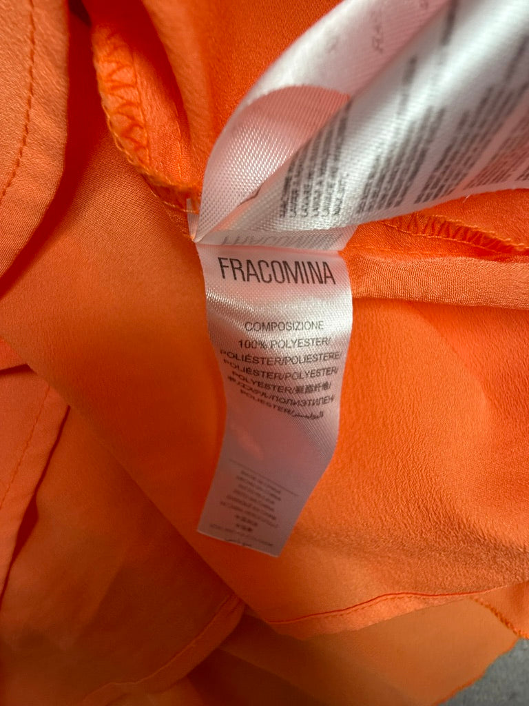 Fracomina - Jurk - oranje, mouwloos, V-hals - S