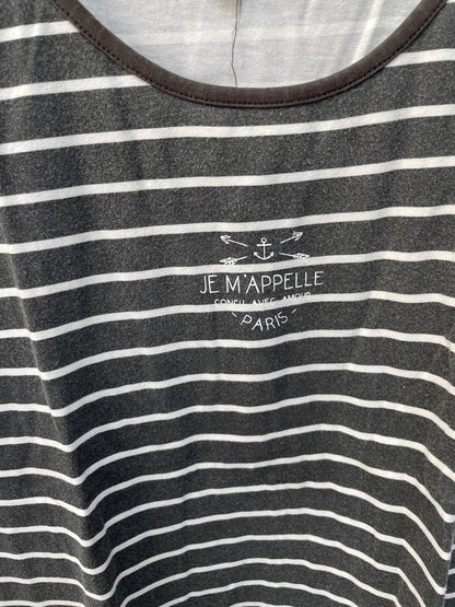 Je m'appelle zwart gestreept t-shirt maat XL