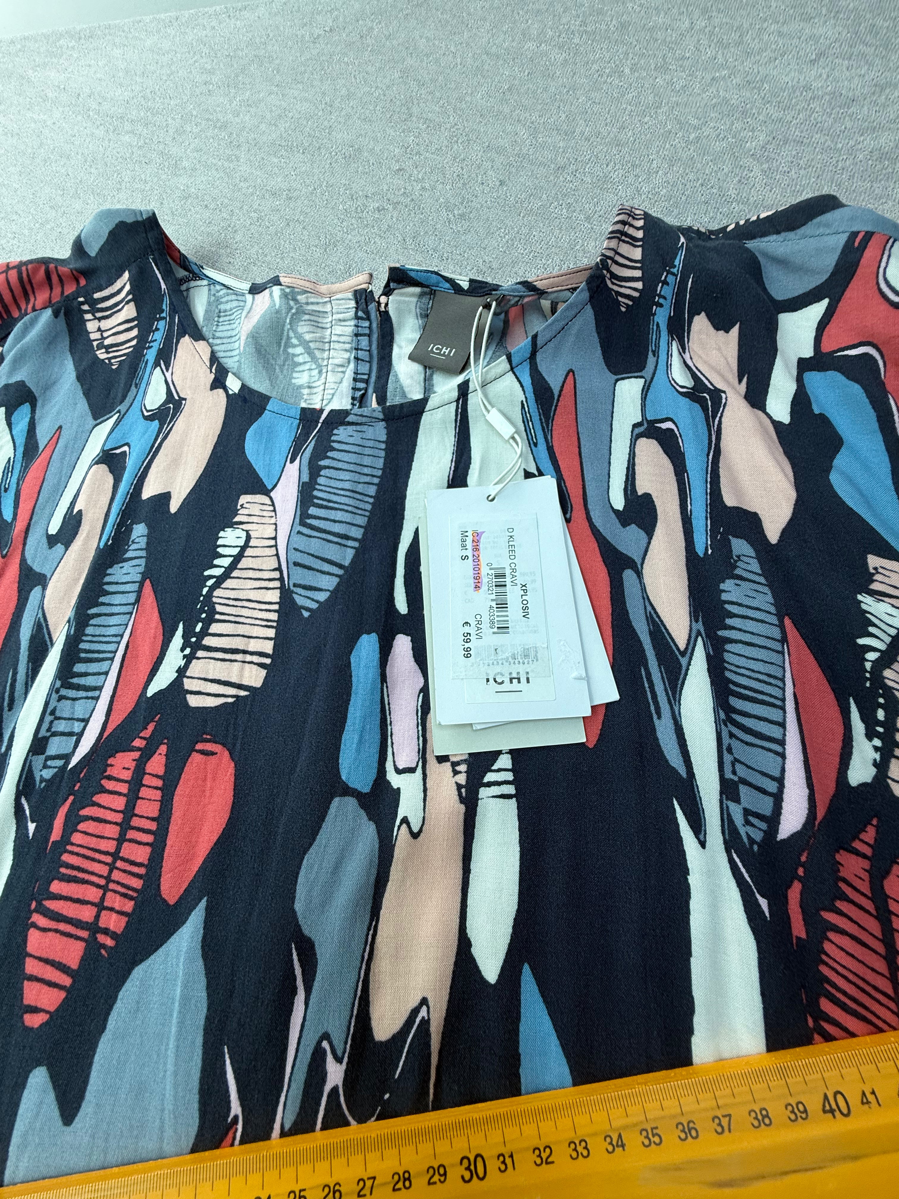 ICHI Jurk maat S Multicolor