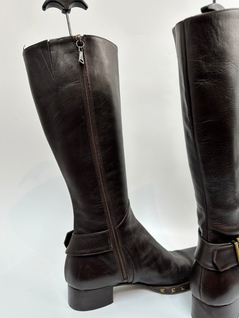 Gianfranco Ferré donkerbruine laarzen maat 38,5