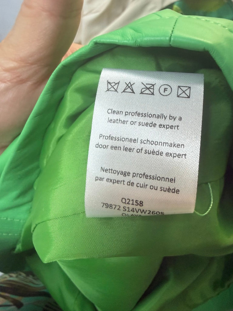 Van Hassels leren Jurk maat 38 Groen