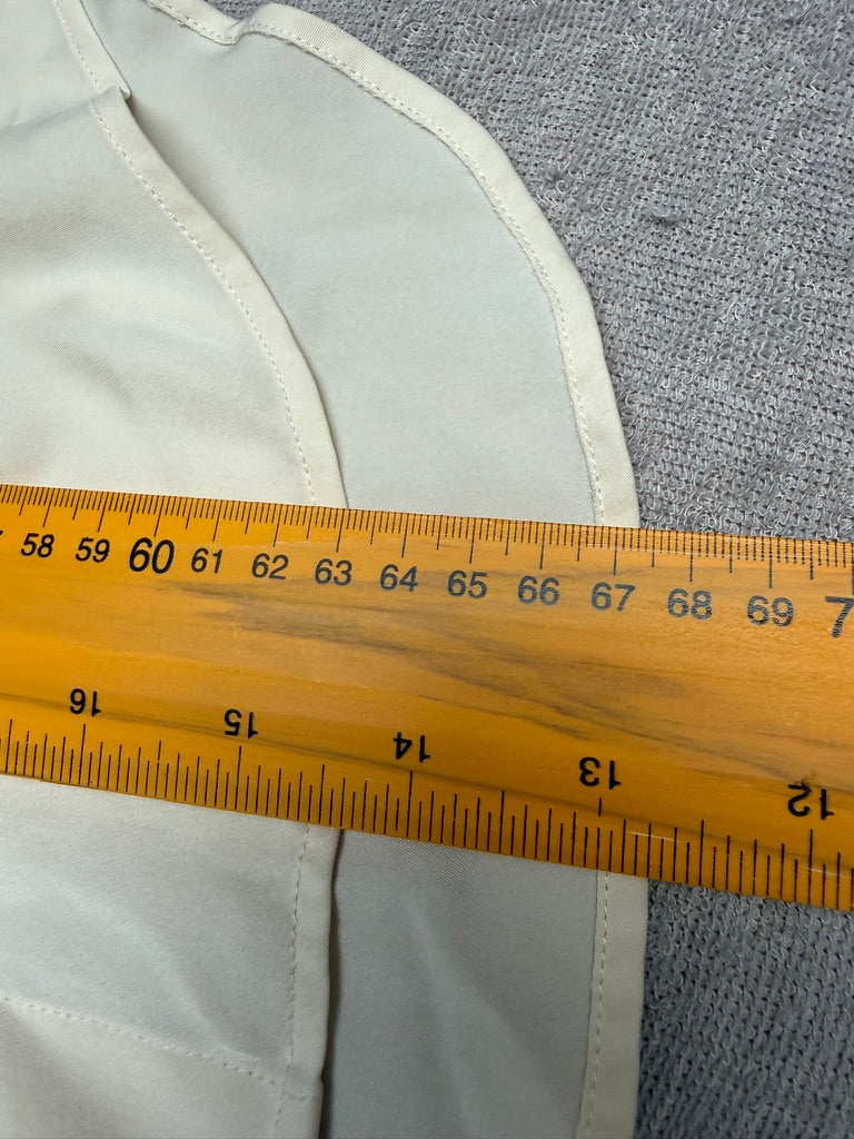 Theory - Blouse - crème, mouwloos, zijde - maat S