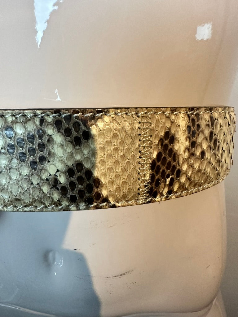 TONI GARD - Riem - slangenprint, echt leer, brede band
