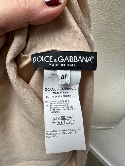 Dolce & Gabbana zijden top met korte mouw maat 40