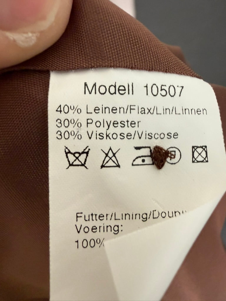 emine’ - Blazer - bruin, verborgen sluiting, opgestikte zakken - XL