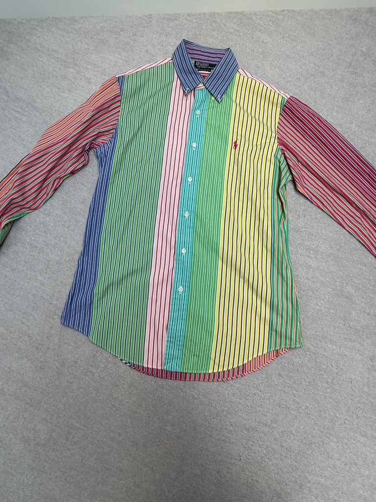 Polo by Ralph Lauren - Blouse - meerkleurig, gestreept, geborduurd borstlogo - M