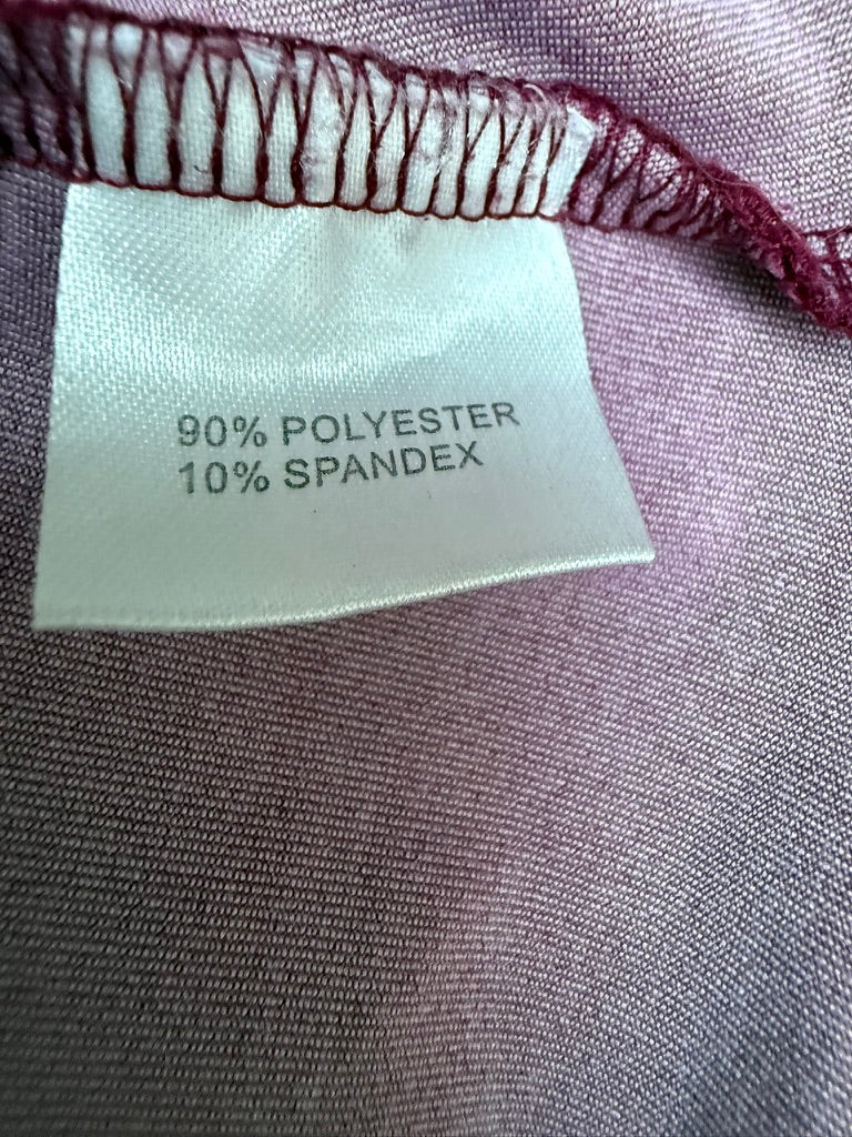 King Louie - Jurk - bordeaux, bloemenprint, wikkeljurk - L