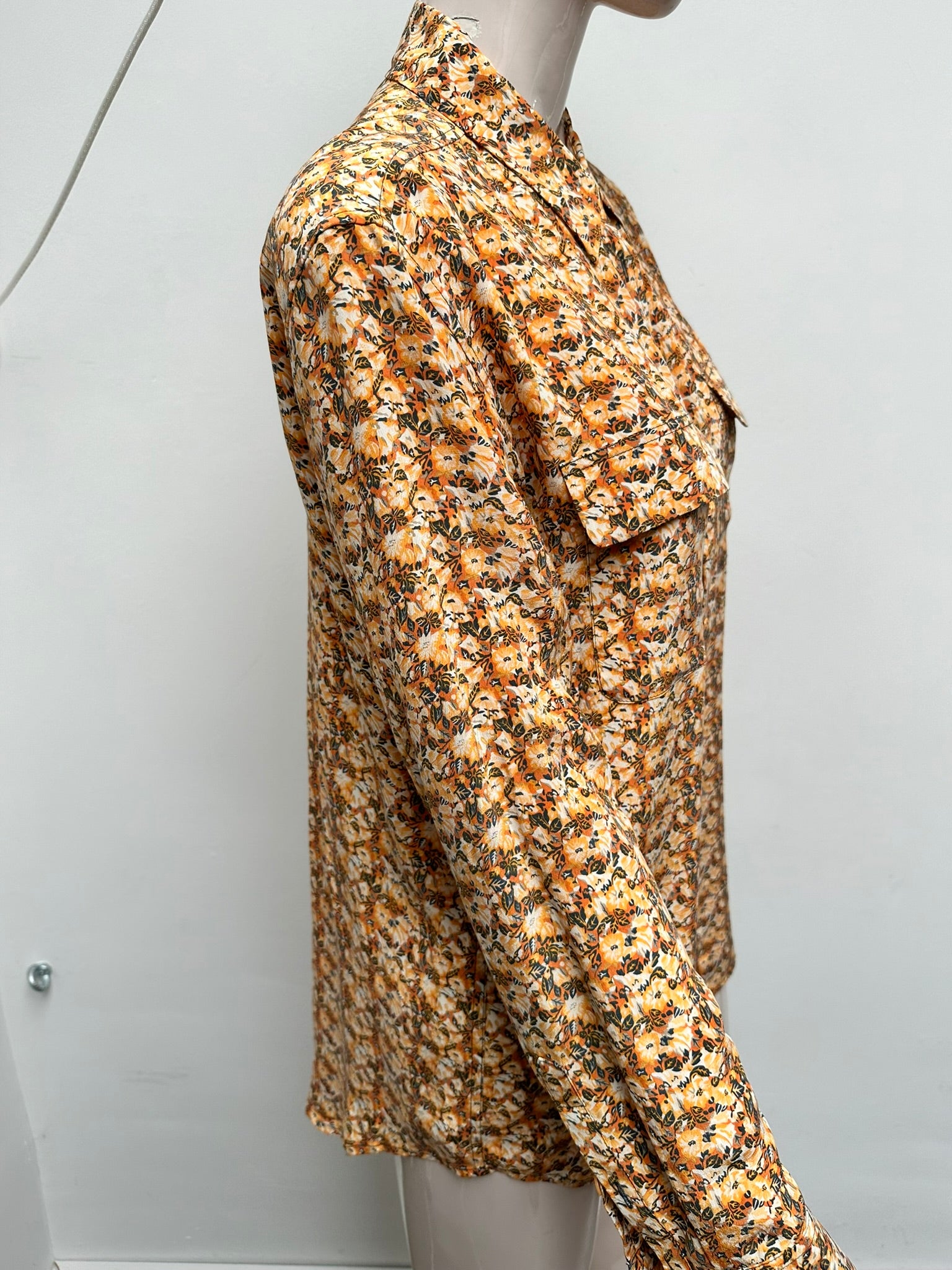 Equipment zijden blouse met print maat S