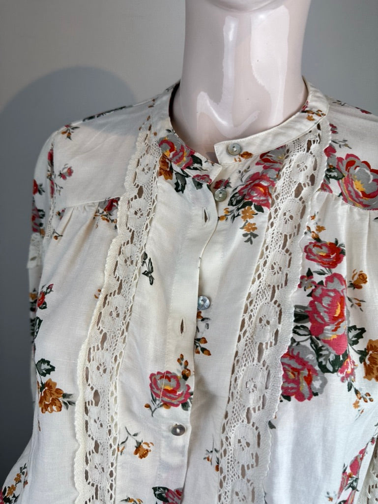 Zara blouse met bloemen maat XS