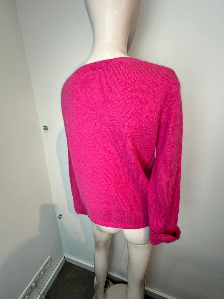 ESSENTIEL Antwerp - Trui - angora-mix, fuchsia roze, voorzakken - XS