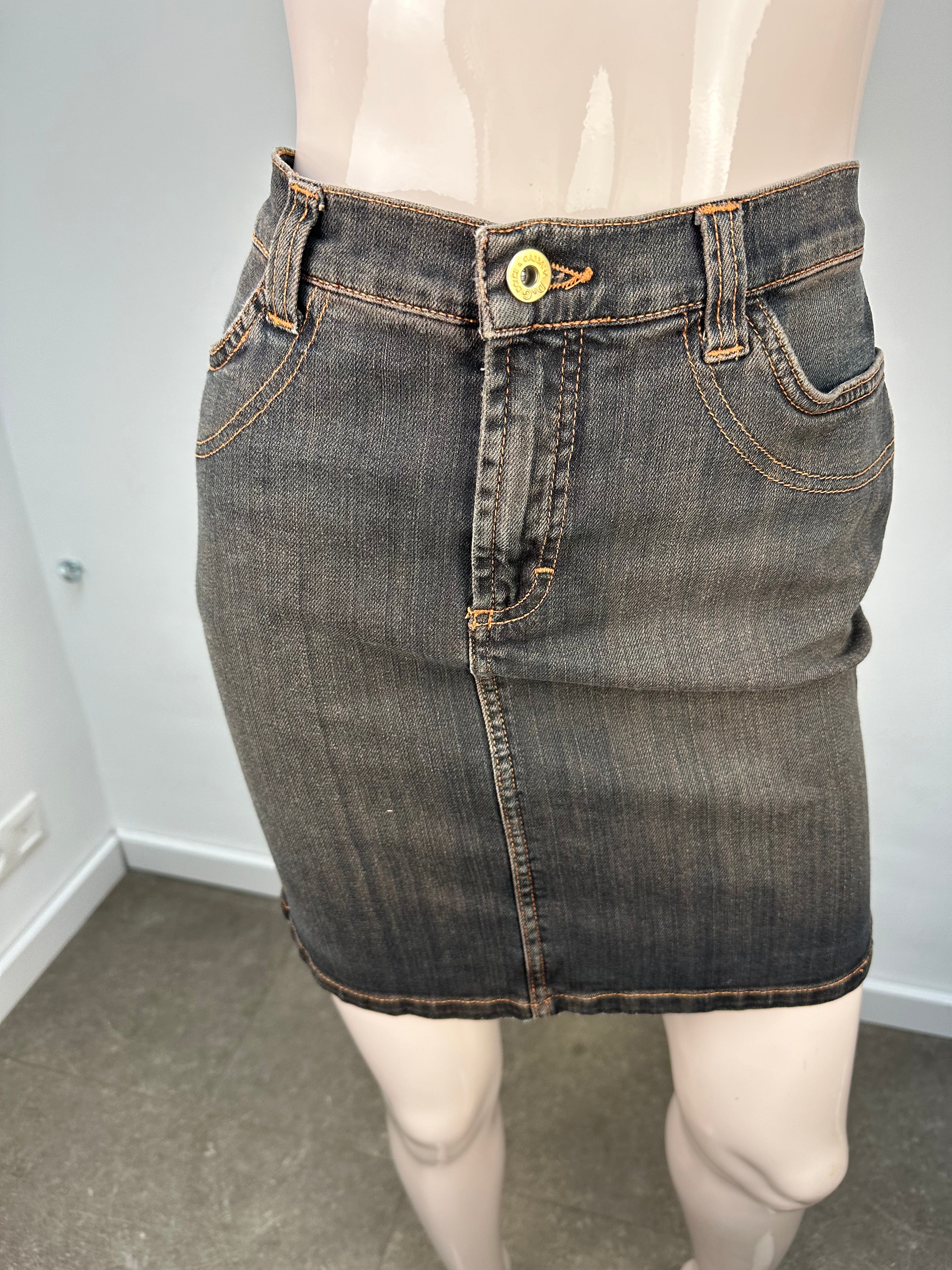 D&G spijkerrokje zwart maat 36