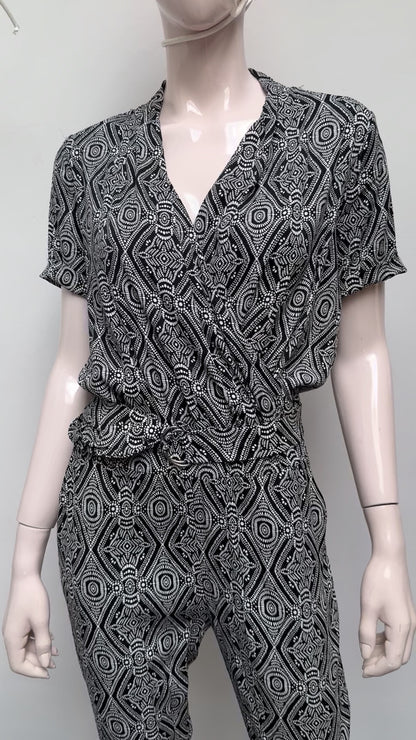 NED Jumpsuit maat M Donkerblauw; wit