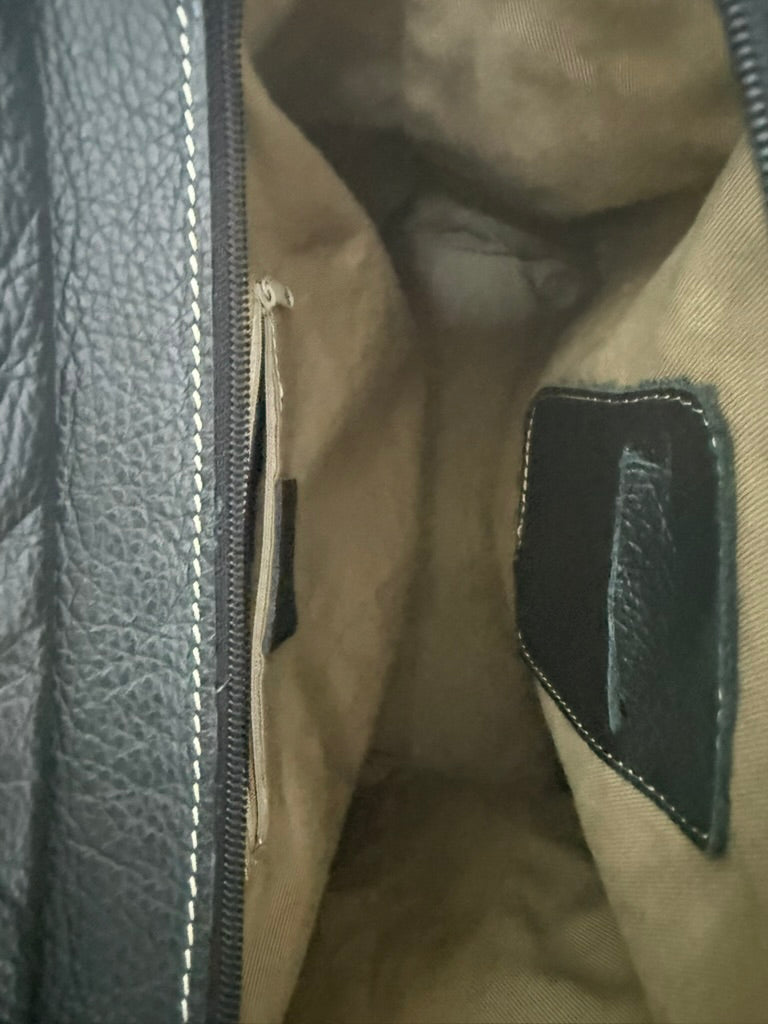 Made In Italy Tas Zwart leder