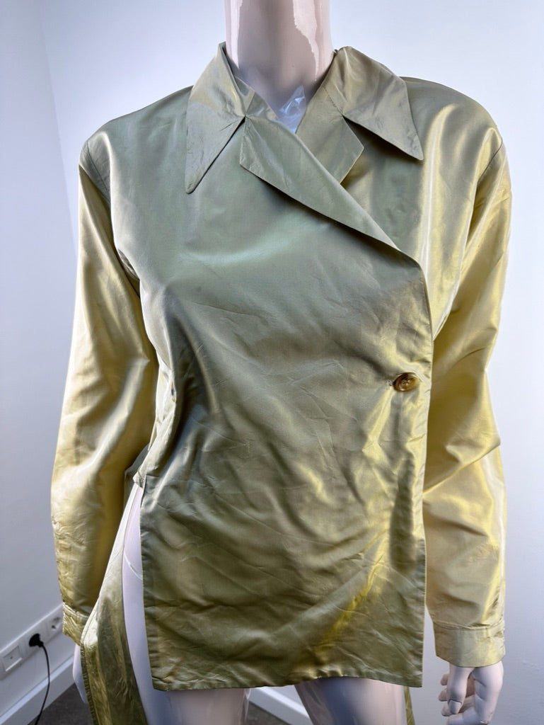 René Lezard zijden blouse lichtgoud maat 38