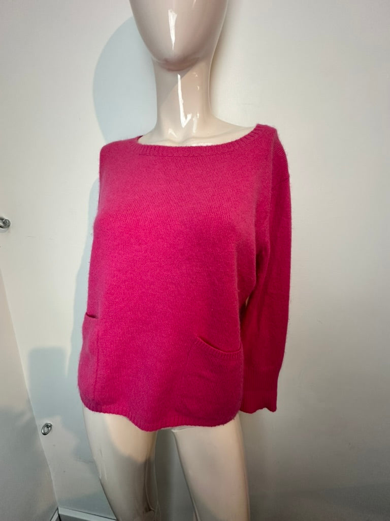 ESSENTIEL Antwerp - Trui - angora-mix, fuchsia roze, voorzakken - XS