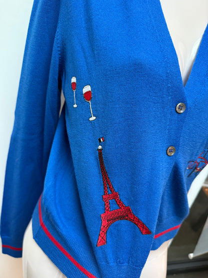 Riani vestje met lange mouw "Paris" blauw maat 36