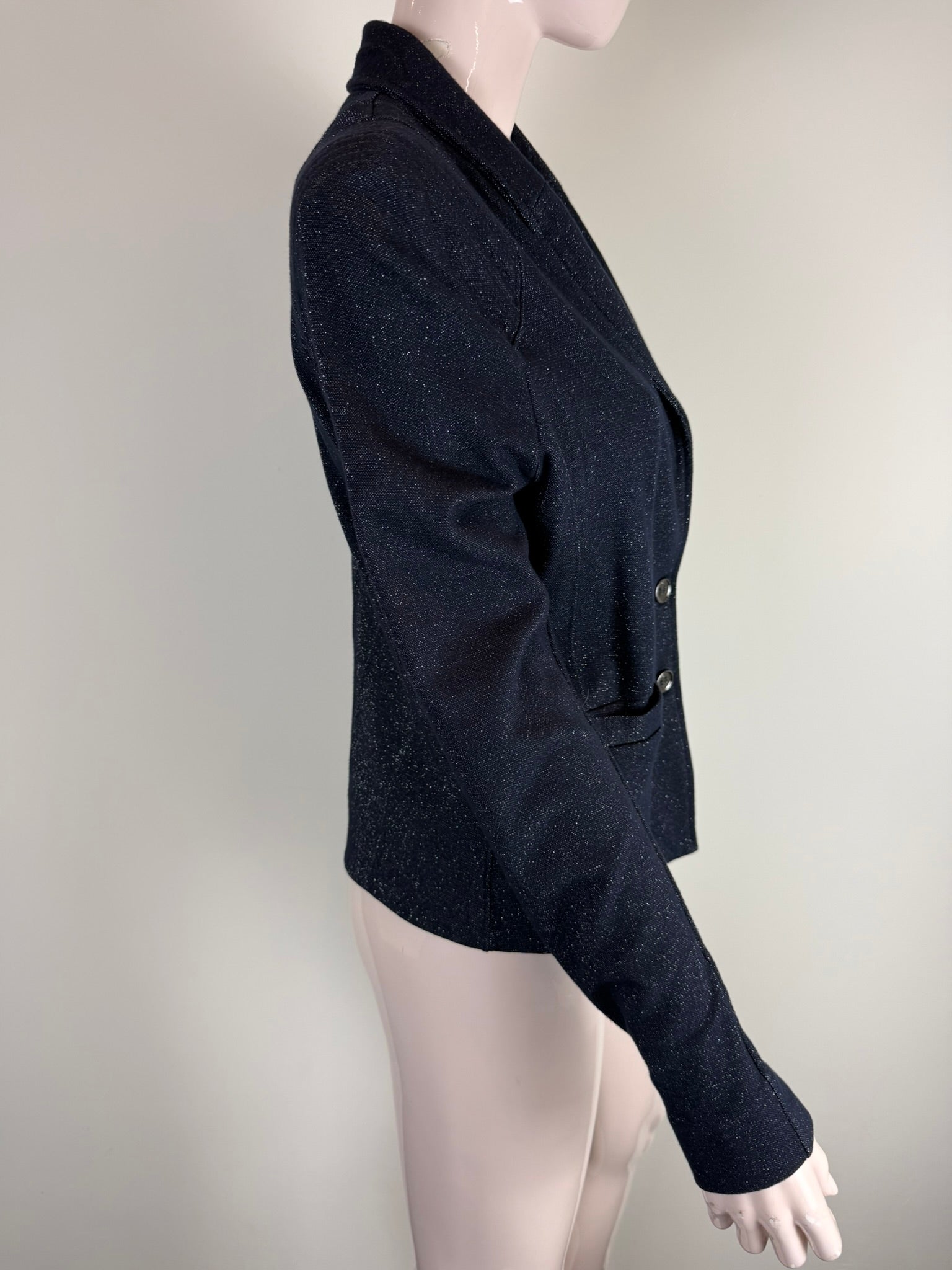Claudia Sträter - Blazer - donkerblauw, tweeknoopsluiting, getailleerd model - XL