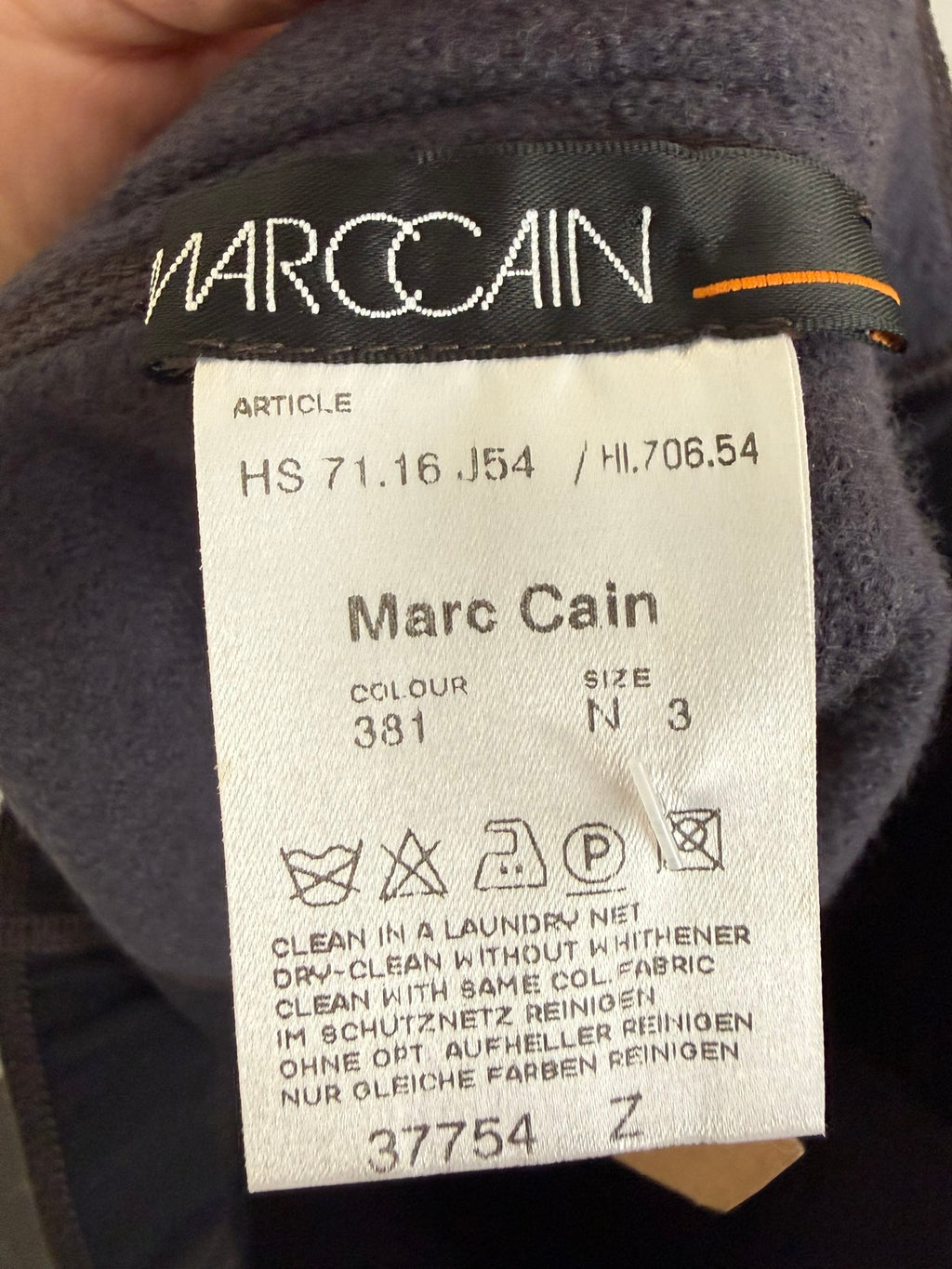Marc Cain - Rok - paars/grijs, kleurblokken, doorlopende rits middenvoor - M