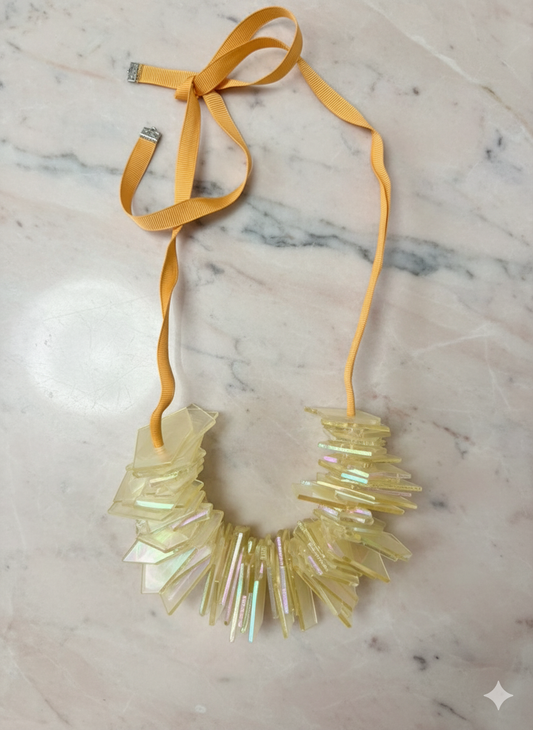 Vintage statement ketting van kunstof
