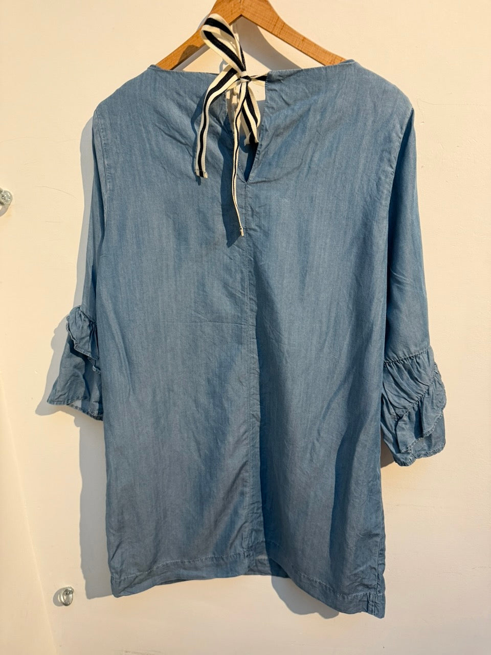 Mint Velvet - Jurk - blauw, denimlook, 3/4 mouw - L