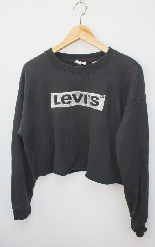 Levi's zwarte cropped trui maat S