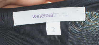 Vanessa Bruno zwart minijurkje met draperie maat 2