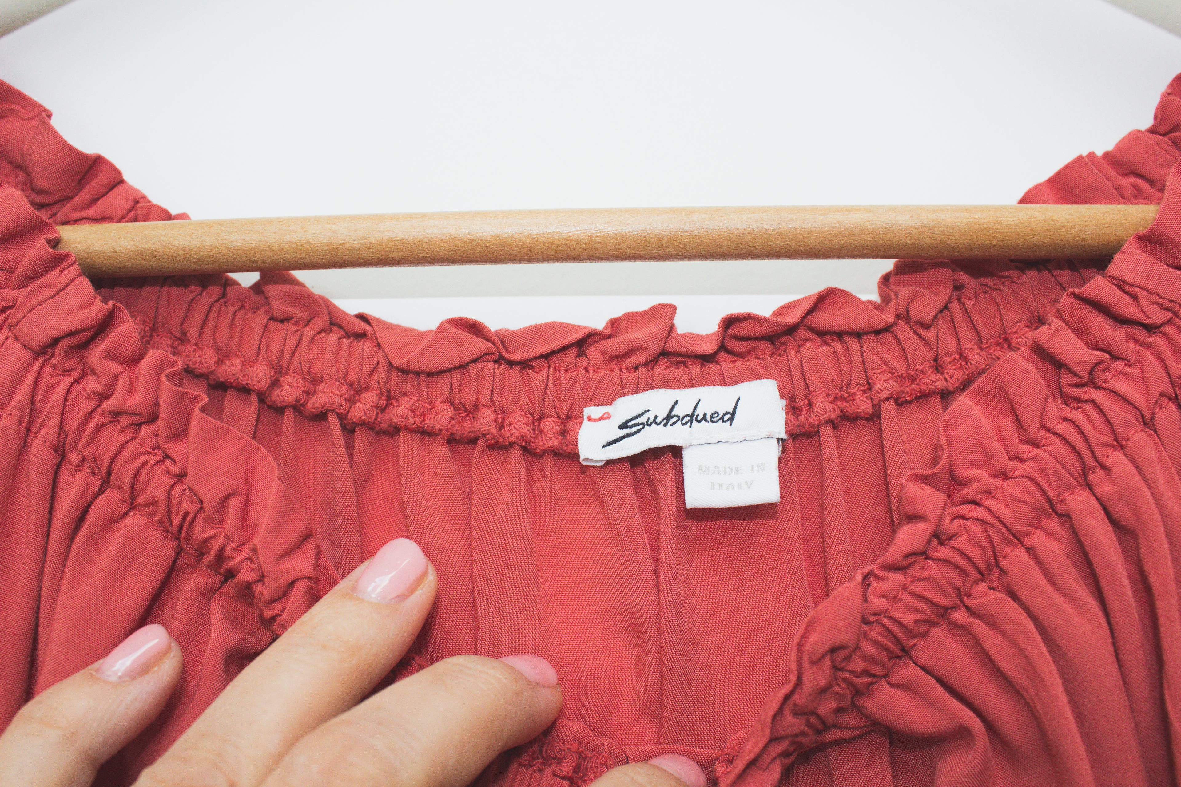 Subdued roestbruine blouse maat XS