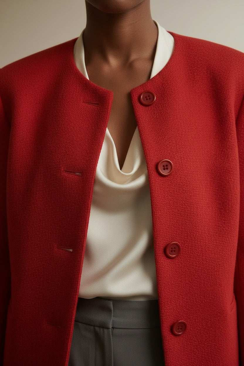 Detail shot of Gelynsse Blazer maat 42 Rood