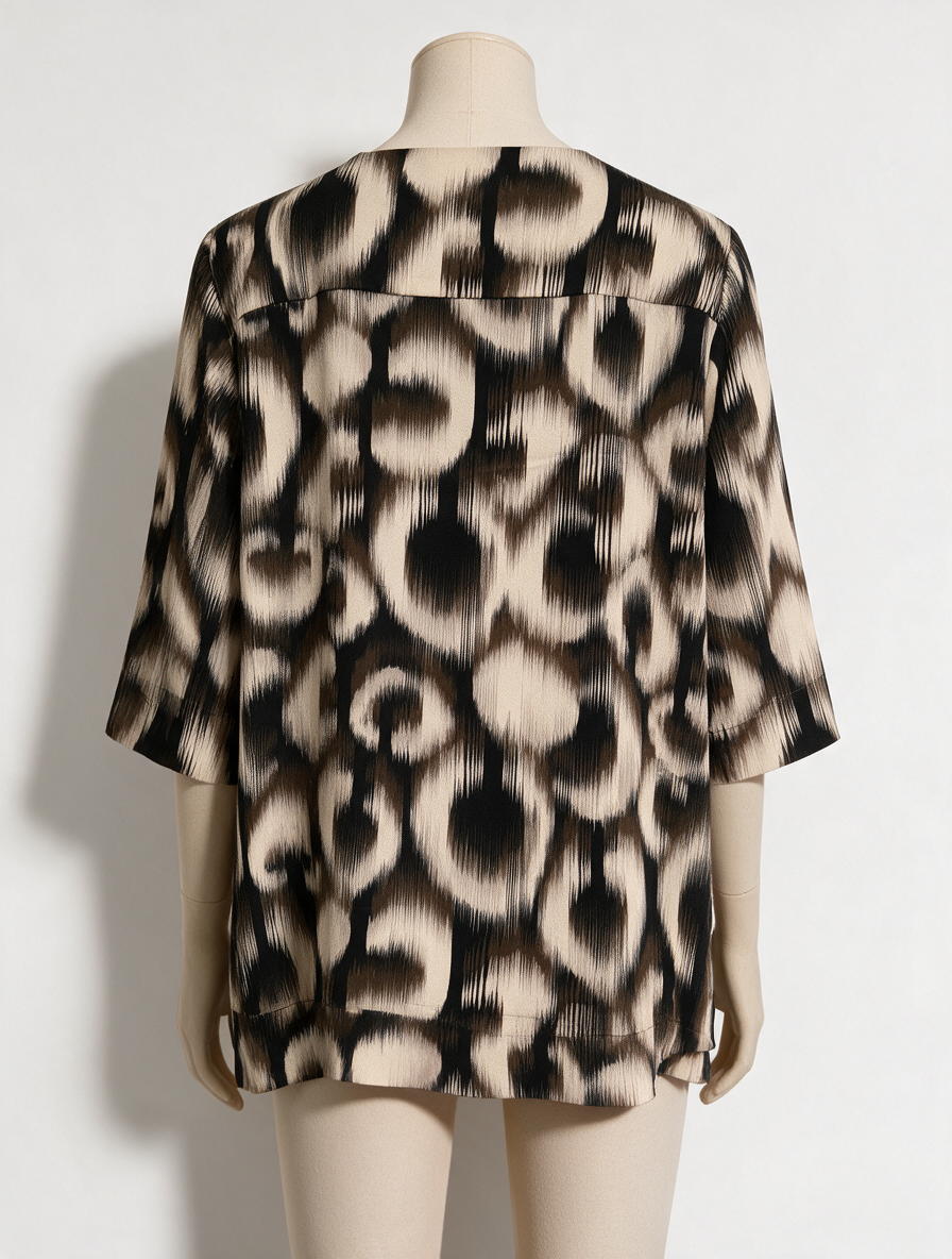 Mayerline - Blouse - dierenprint, V-hals - XL