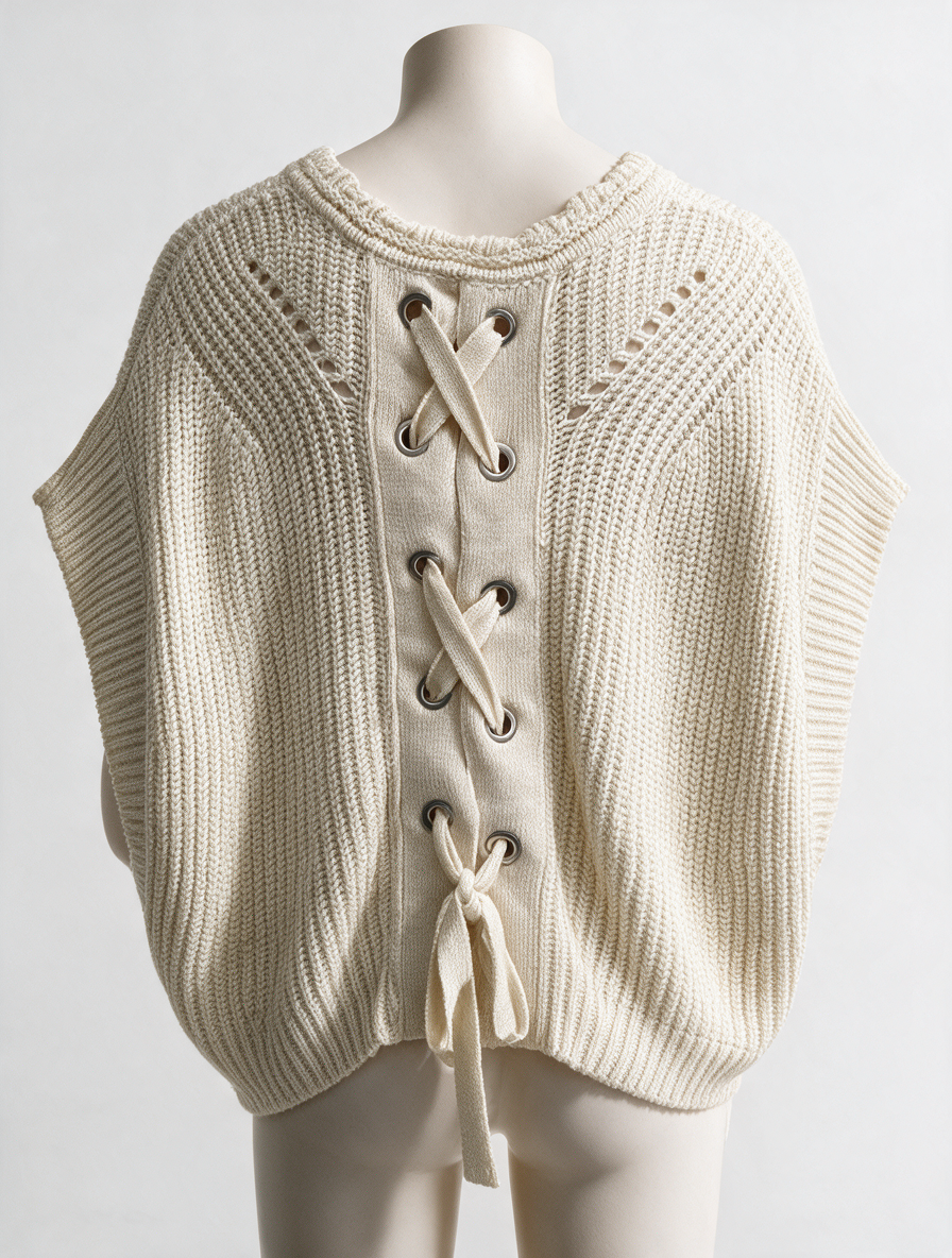 Isabel Marant - Trui - crème, mouwloos, opengewerkt patroon - S