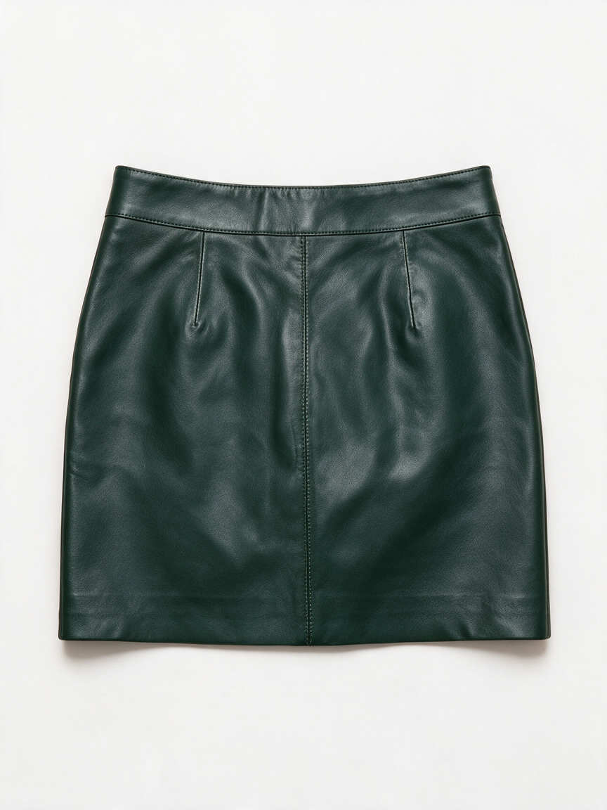 NIKKIE - Rok - donkergroen, imitatieleer, mini-lengte - XS