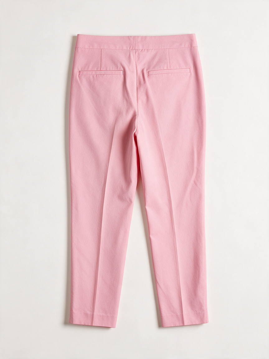 ZARA - Broek - roze, rechte pasvorm, blinde ritssluiting - XS