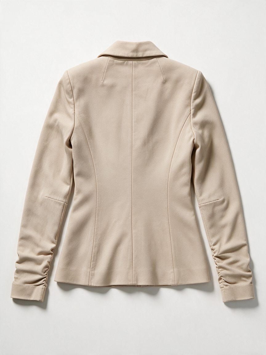 Patrizia Pepe - Blazer - beige, getailleerd, drieknops sluiting - M