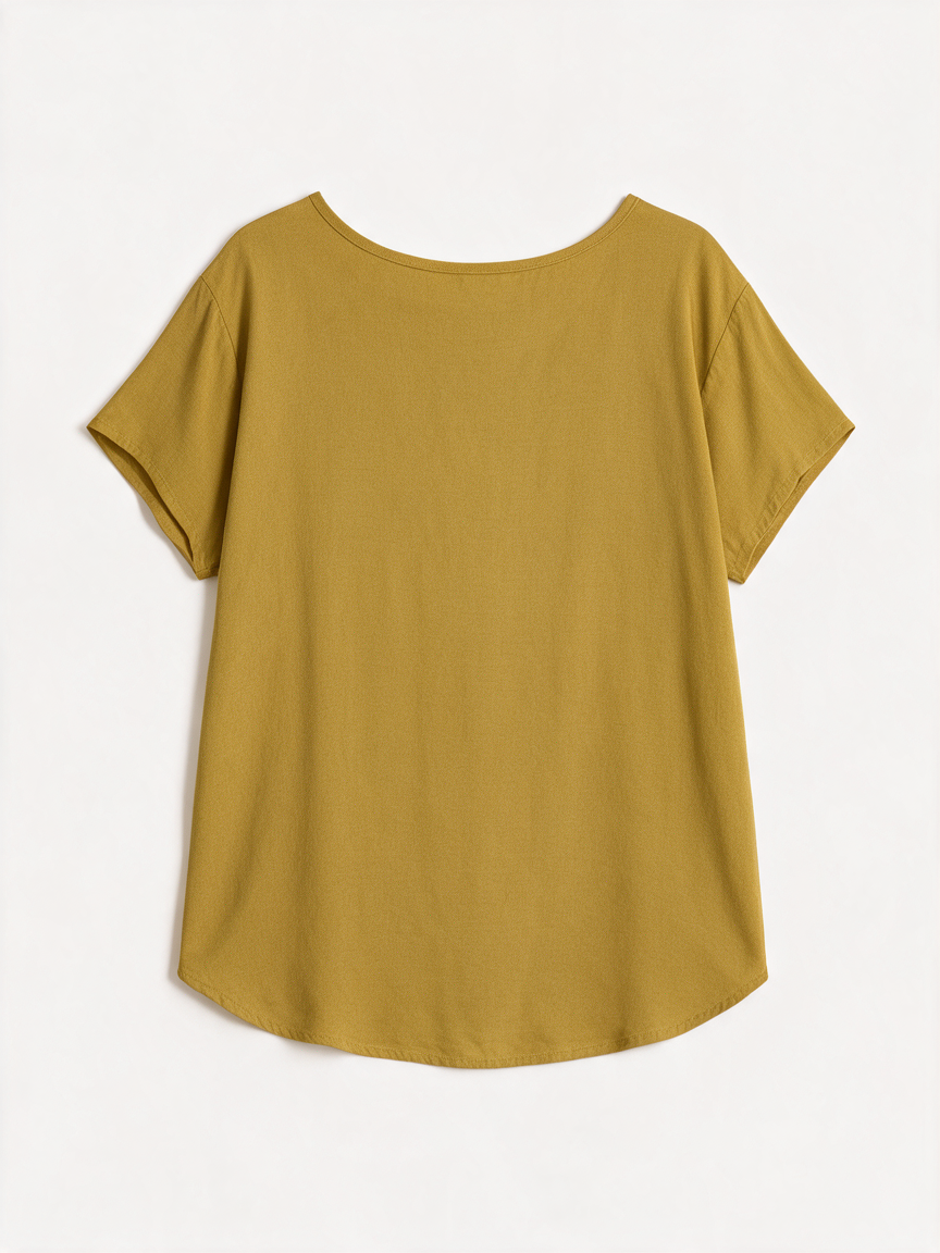 Vero Moda - Top - olijfgroen, ronde hals, korte mouw - L