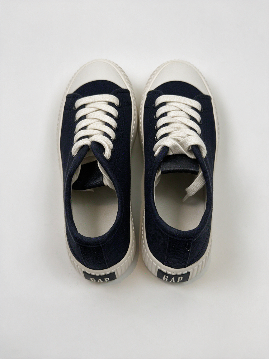 GAP Sneakers - blauw canvas, witte rubberen zool, veters - maat 36