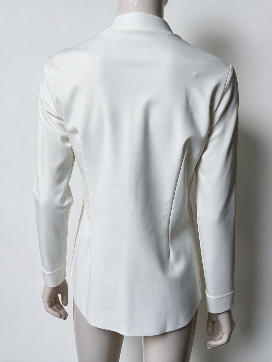 Chiara Boni La Petite Robe - Blouse - wit, opstaande kraag, 4 opgestikte klepzakken - S