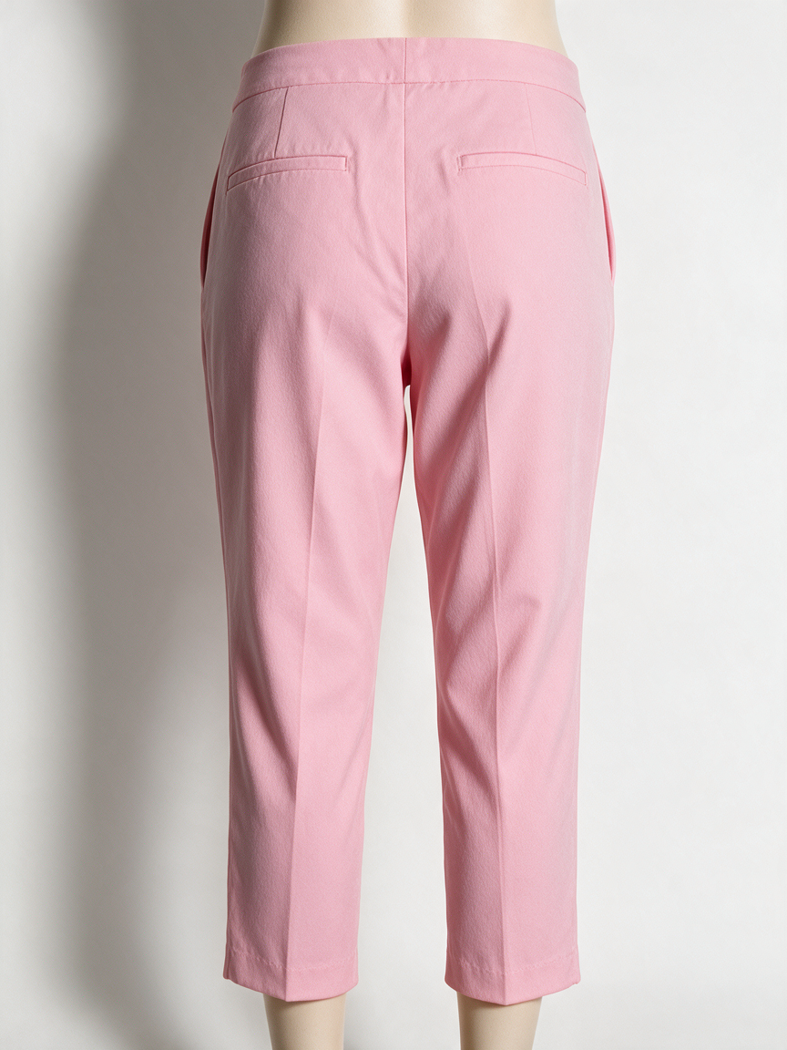 ZARA - Broek - roze, rechte pasvorm, blinde ritssluiting - XS
