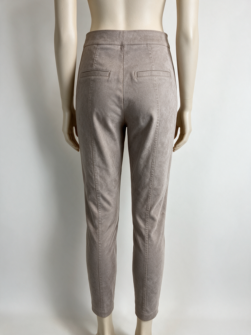 JOSH V - Broek - beige, hoog getailleerd, dubbele rij gouden knopen - S