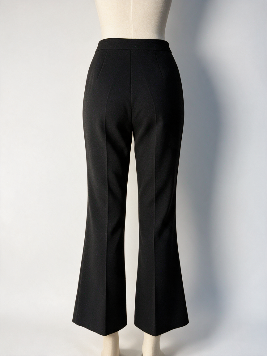 SEVENTY - Broek - zwart, rechte pijp, met stretch - M