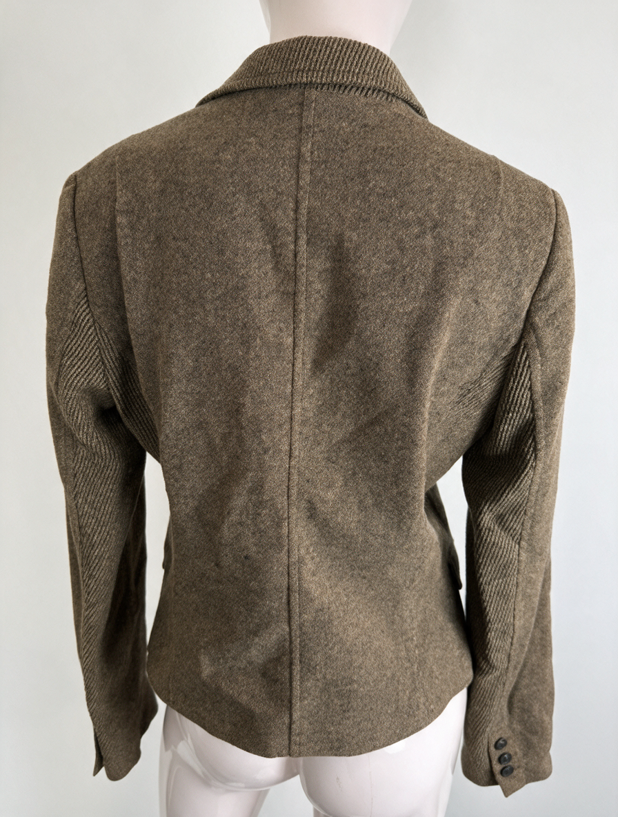 WE - Blazer - khaki, 1-knoopsluiting, getailleerd - L