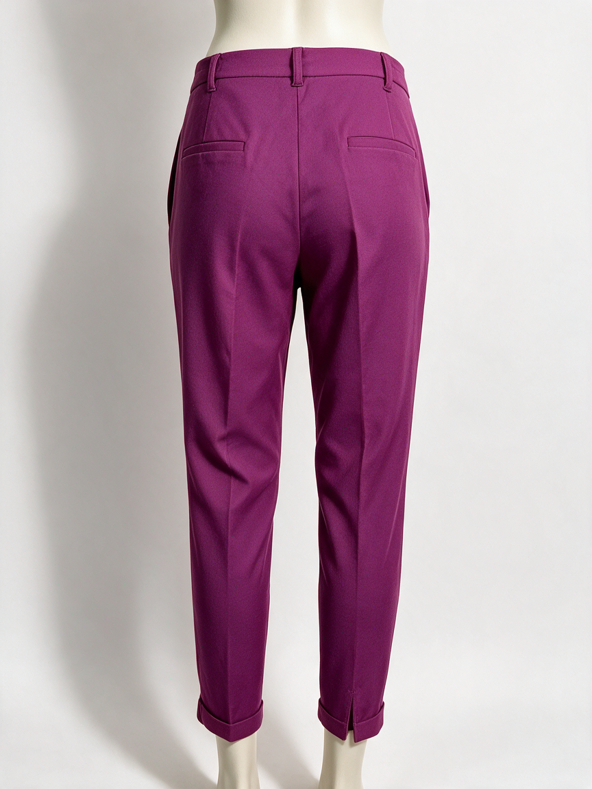 MS Mode - Broek - paars-roze, rechte pasvorm, blinde ritssluiting - XXL