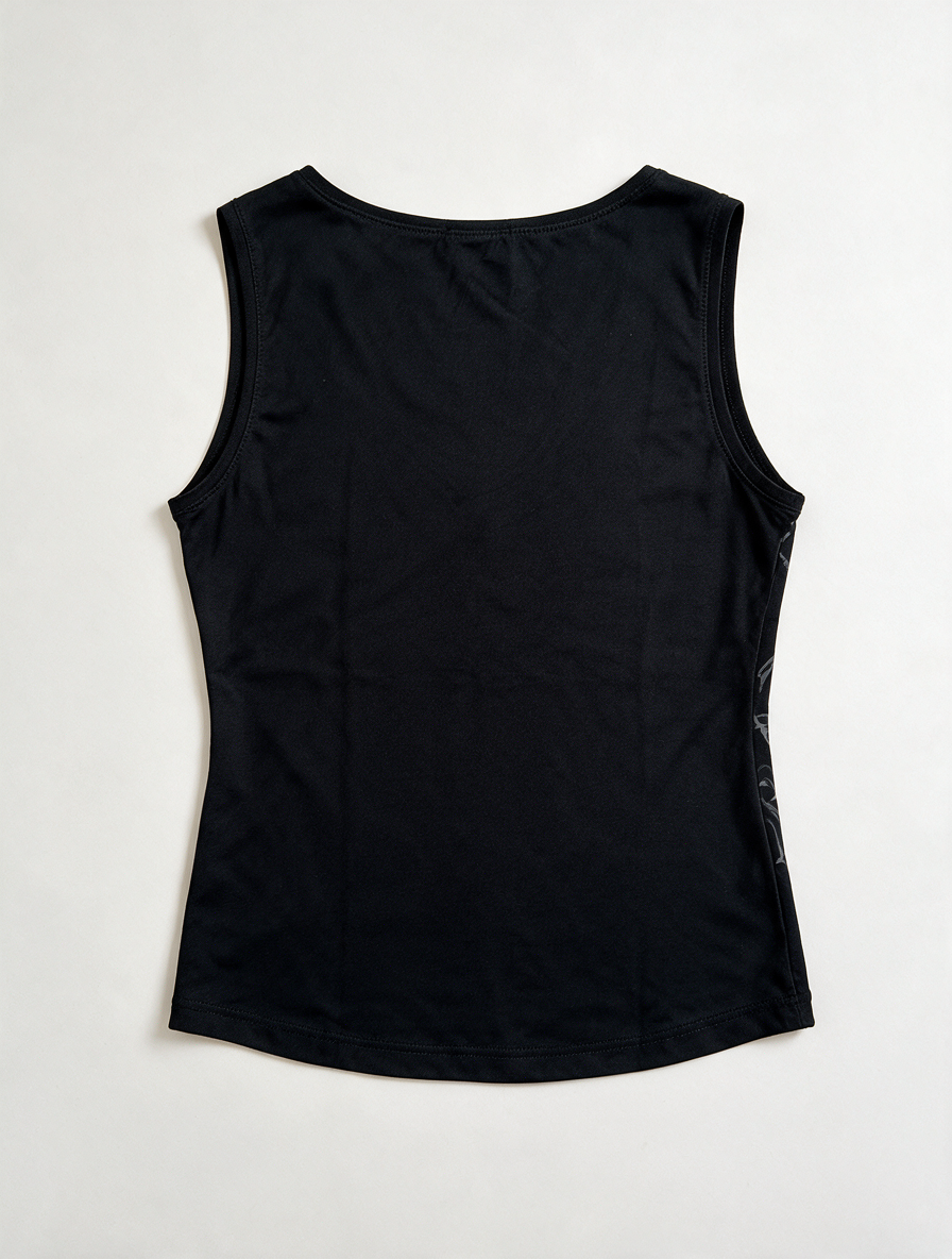 TAIFUN - Top - zwart, mouwloos, geometrisch patroon - M