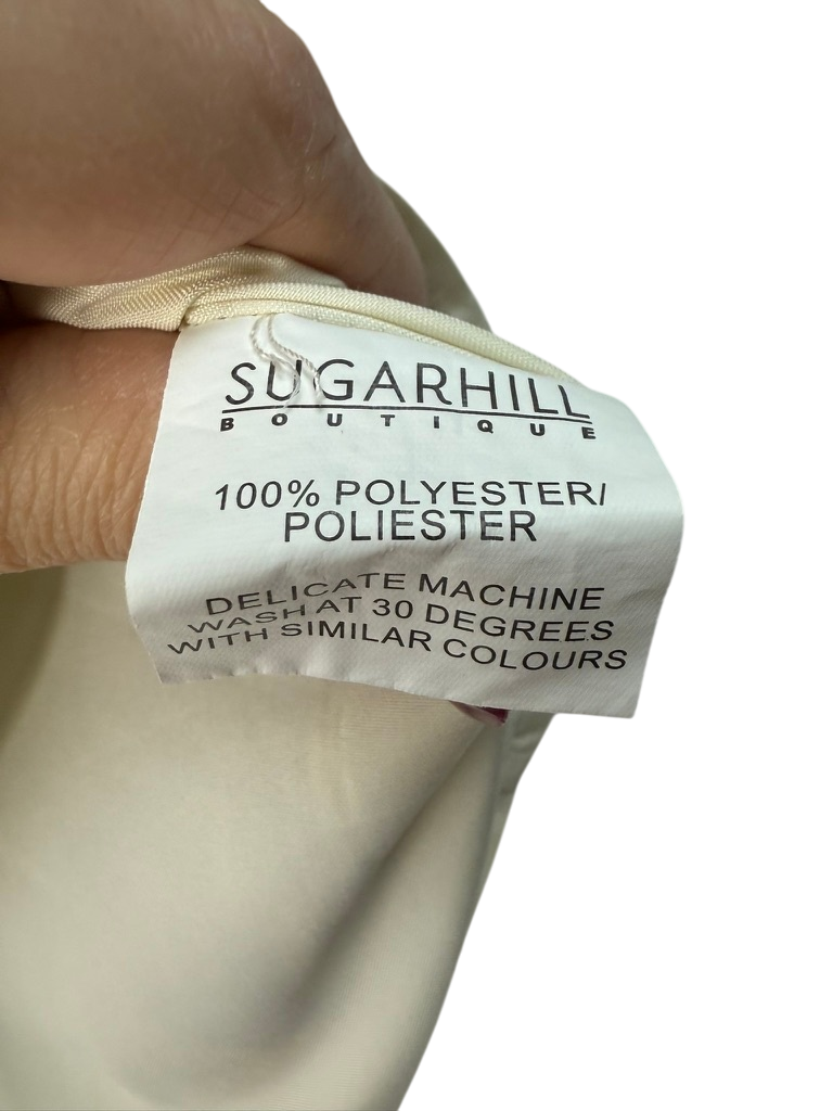 SUGARHILL BOUTIQUE - Blouse - blauw-wit, chevronprint, korte mouw - M