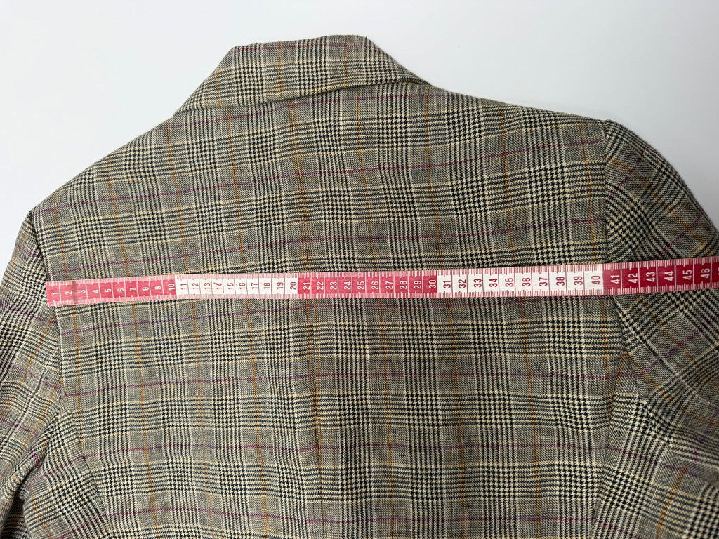 PURDEY - Blazer - linnen, ruitpatroon, getailleerde pasvorm - XL